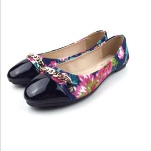 🌸•HP•Black| Floral Flats🌸